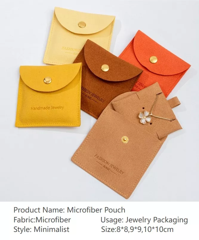 Square Microfiber Jewelry Envelope Pouch
