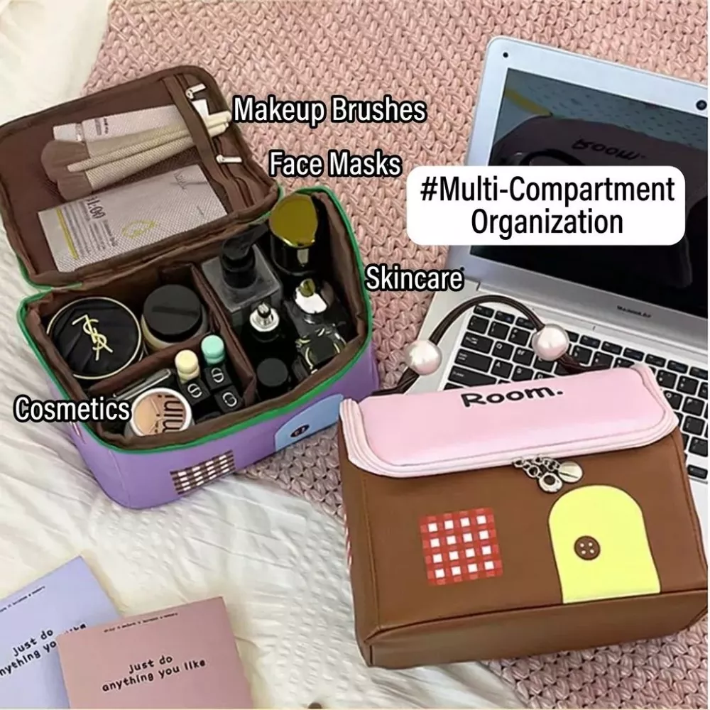 Soft PU Leather Cosmetic Pouch