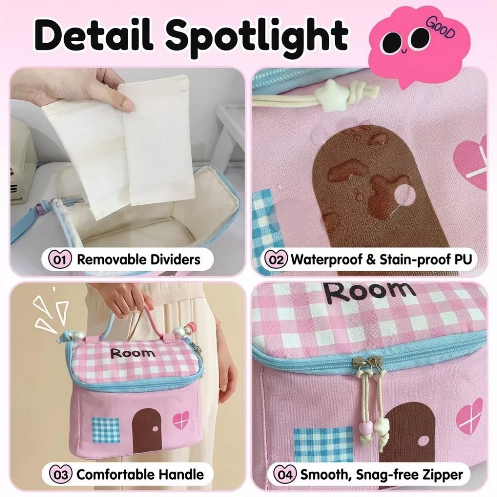 Soft PU Leather Cosmetic Pouch