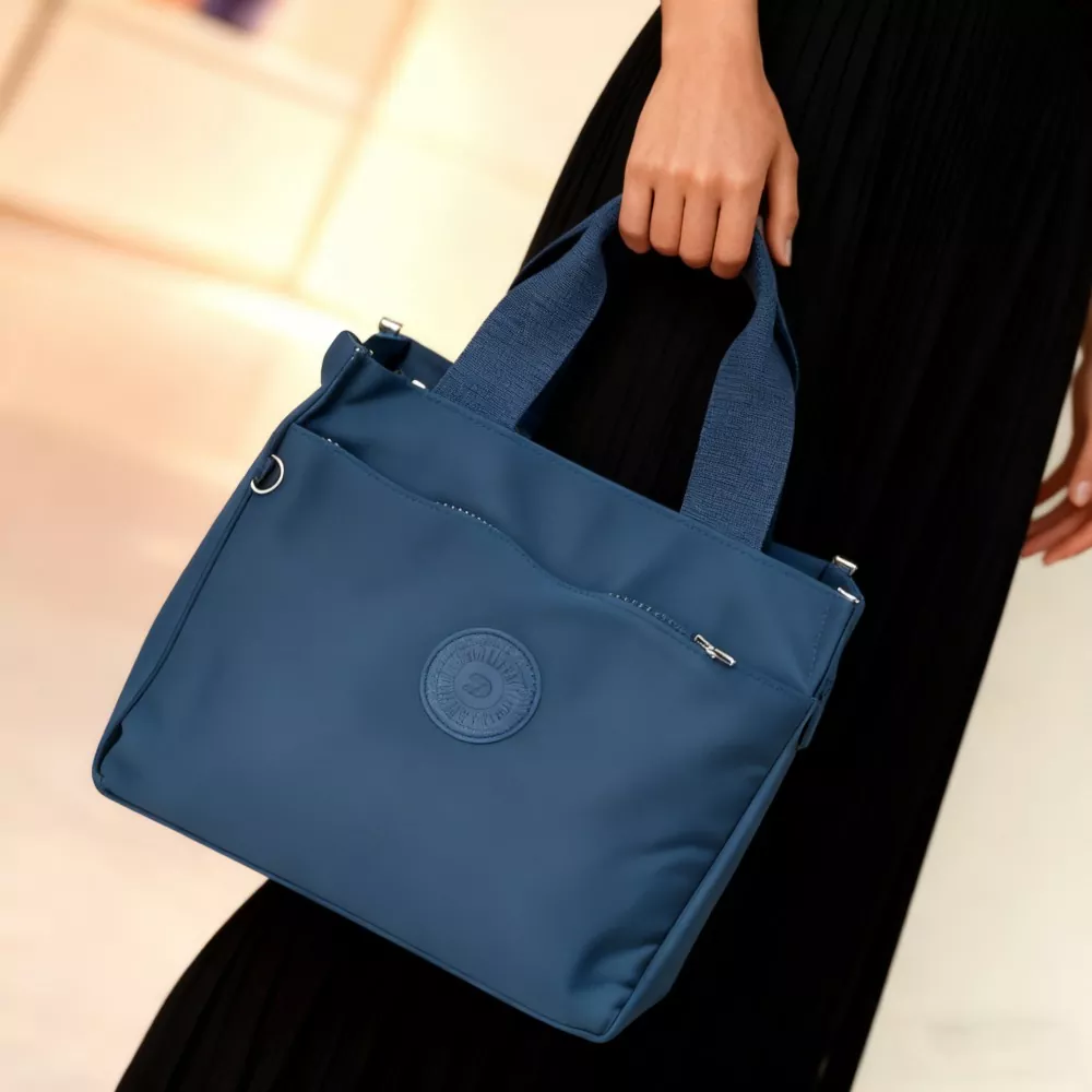 Solid Color Casual Nylon Shoulder Bag