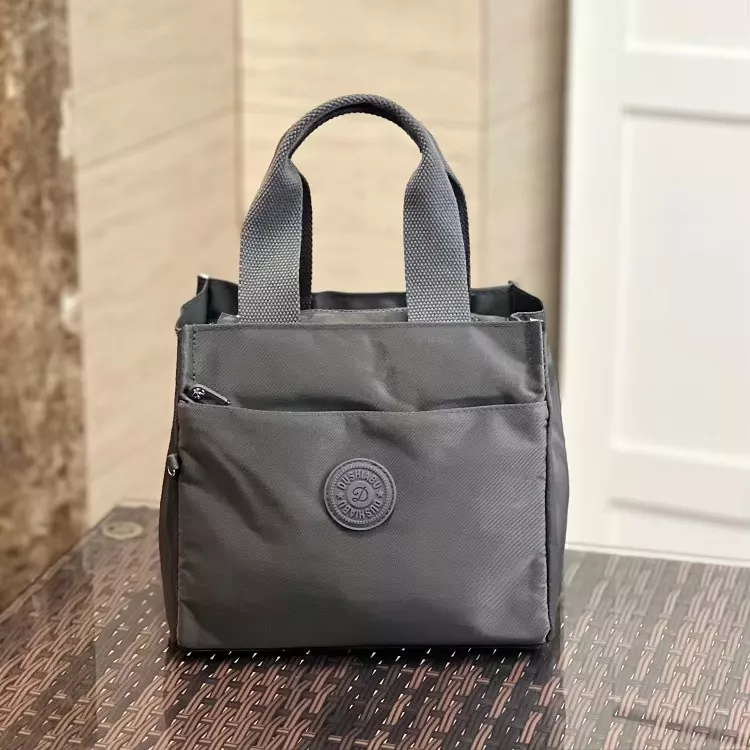 Solid Color Casual Nylon Shoulder Bag