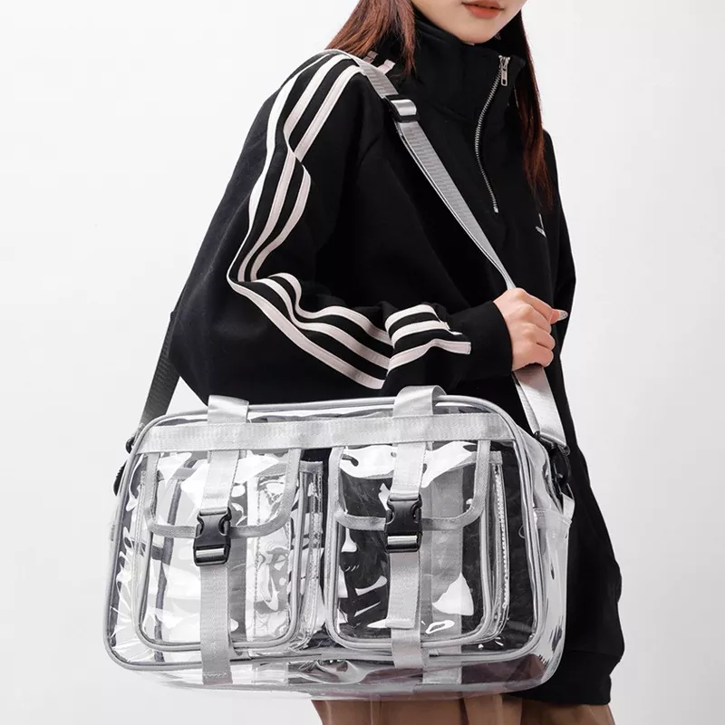 Solid Color Women PVC Shoulder Bag