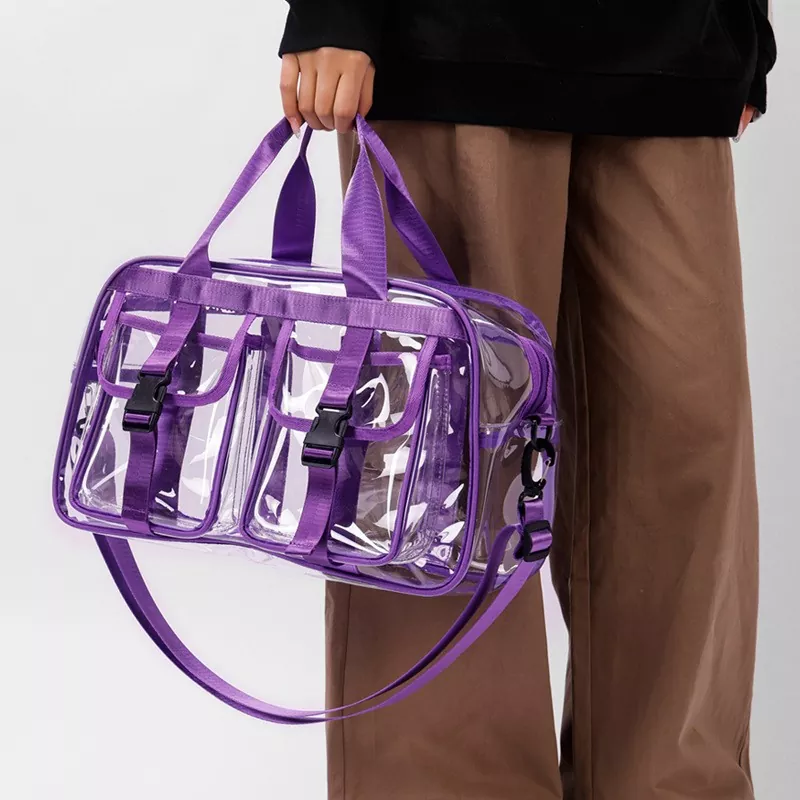 Solid Color Women PVC Shoulder Bag