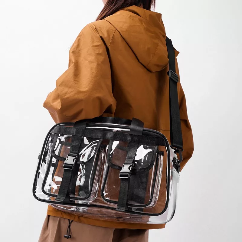 Solid Color Women PVC Shoulder Bag