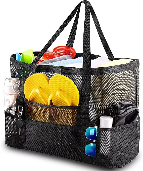 Large Mesh Beach Tote Bag