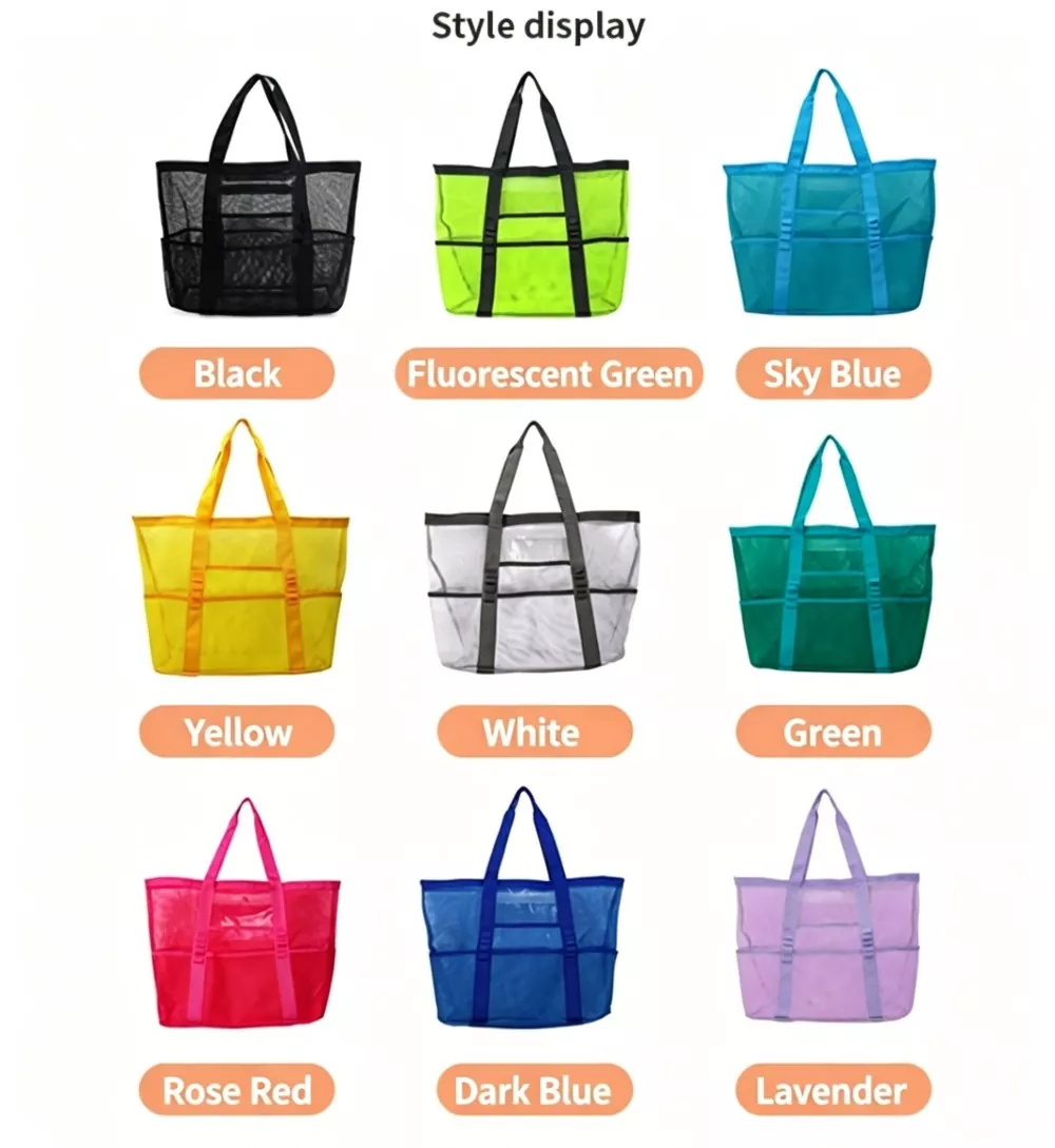 Large Mesh Beach Tote Bag