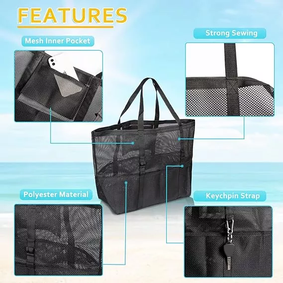Large Mesh Beach Tote Bag