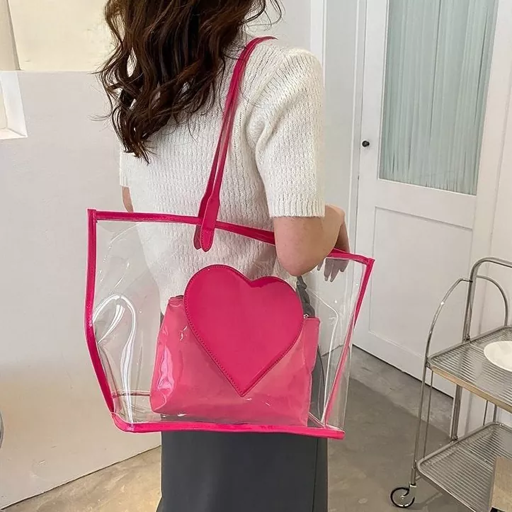 Trendy Women PVC Shoulder Bag