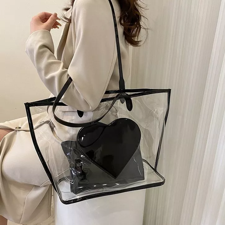 Trendy Women PVC Shoulder Bag