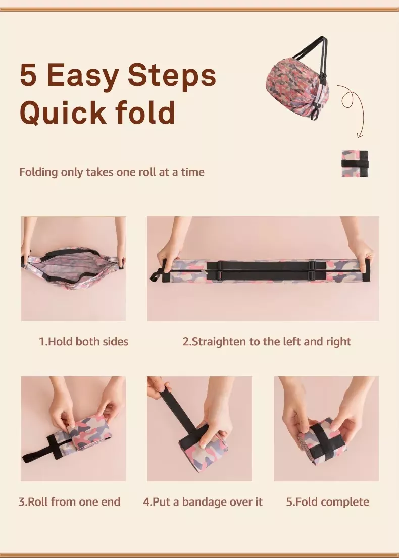 Washable Reusable Nylon Shopping Bag